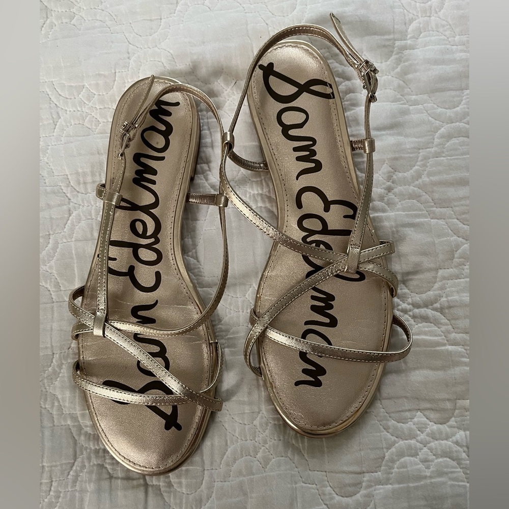 Sam Edelman Gold Strappy Sandals